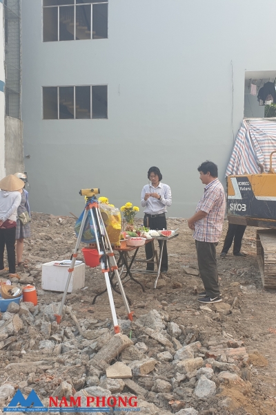 Cúng khởi công căn hộ dịch vụ 9 tầng, Q. 7, TP.HCM