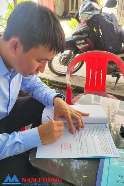 Ký hợp đồng xây nhà trọn gói  4 Tầng nhà em Nam, Quận 12. TP.HCM