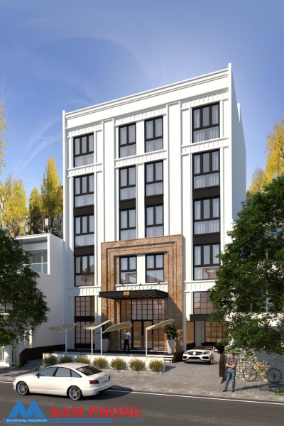 Mẫu thiết kế căn hộ dịch vụ 8 tầng 13mx20m - Chú Bàn Q.7, TP.HCM.