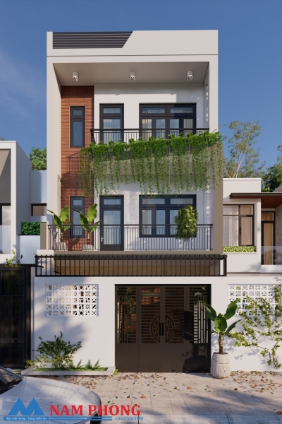 Mẫu thiết kế nhà phố 4 tầng 6m x 11m chú Nguyện , Q. Tân Phú, TP. HCM