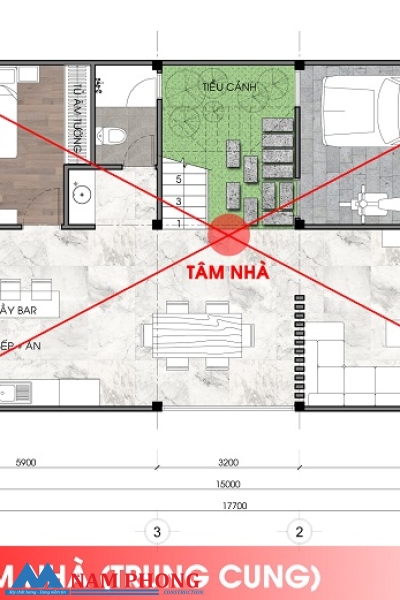 TÂM NHÀ - VỊ TRÍ QUAN TRỌNG TRONG PHONG THỦY NHÀ Ở