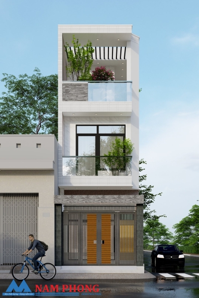 Mẫu thiết kế nhà phố 4 tầng 4mx16m em Nam Quận 12, TP. HCM