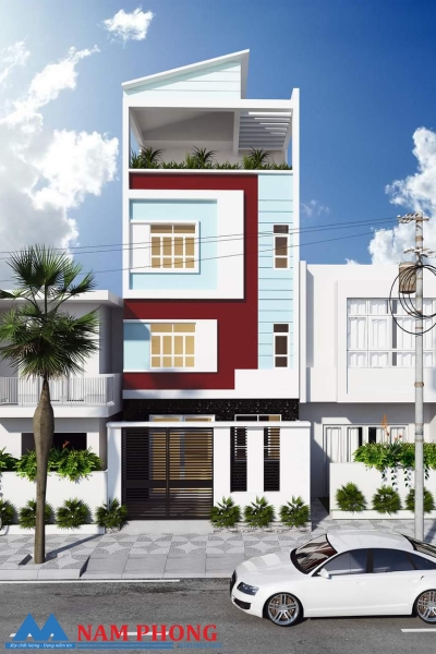 Mẫu thiết kế nhà phố 5 tầng 6mx15m anh Đông Q. 7, TP. HCM