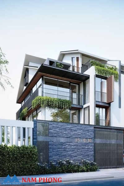 Mẫu thiết kế nhà biệt thự  hiện đại 4 tầng 8m x 15m anh Long, Q.7, TP.HCM.